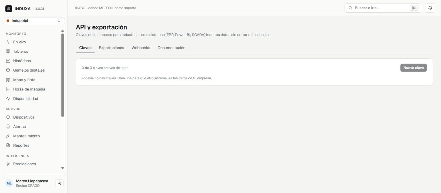 API y exportación