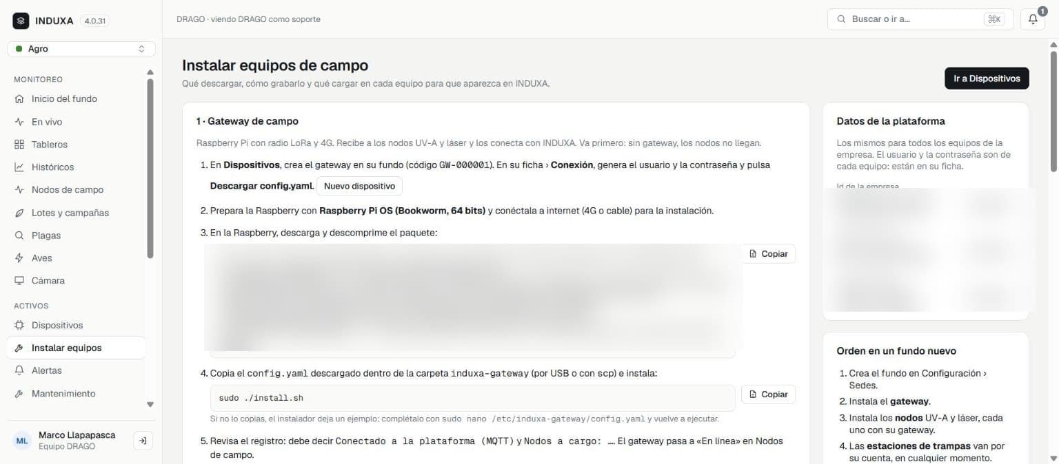 Instalar equipos